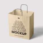 Standing Big Paper Bag Mockup