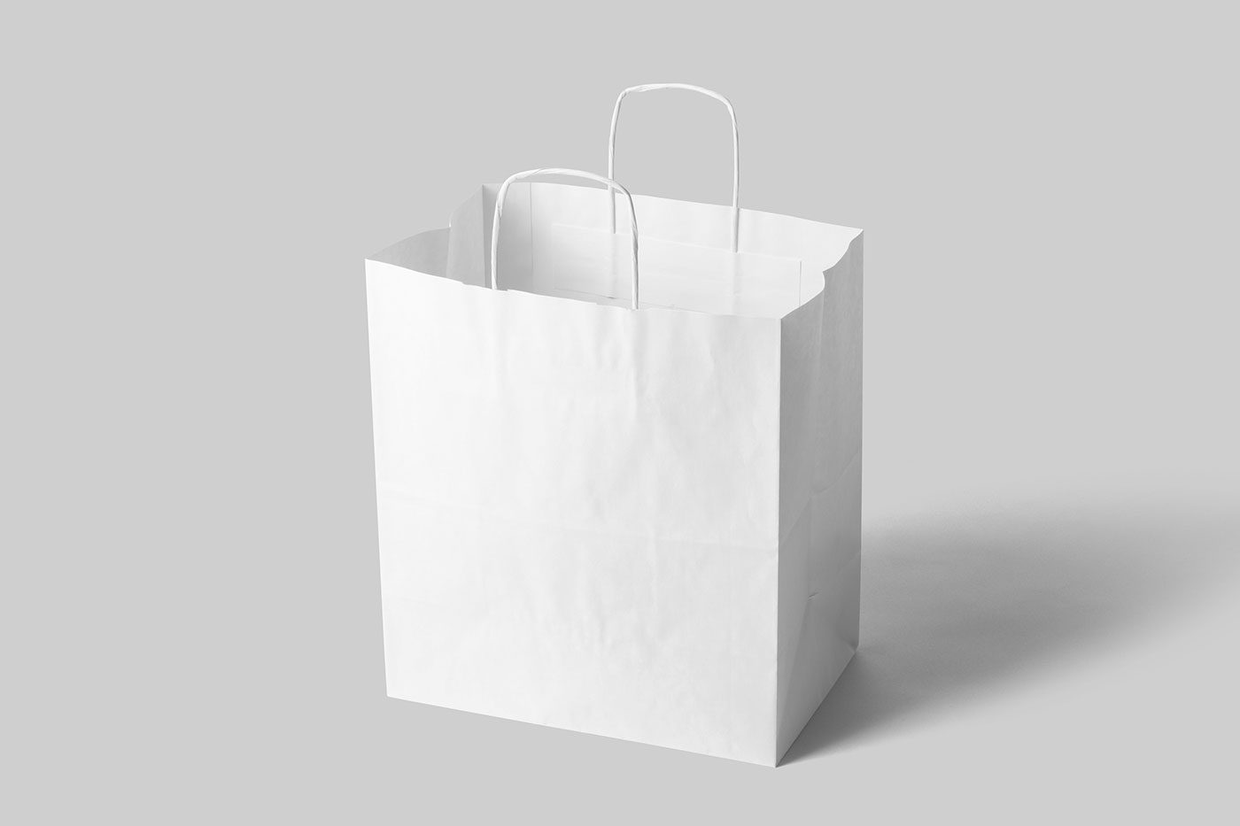 Free Standing Big Paper Bag Mockup PSD Template