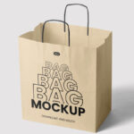 Standing Big Paper Bag Mockup