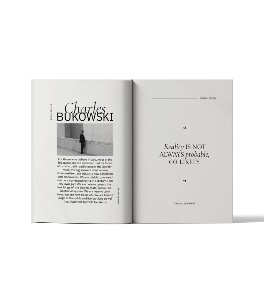 Standing Book Page Mockup in Front View