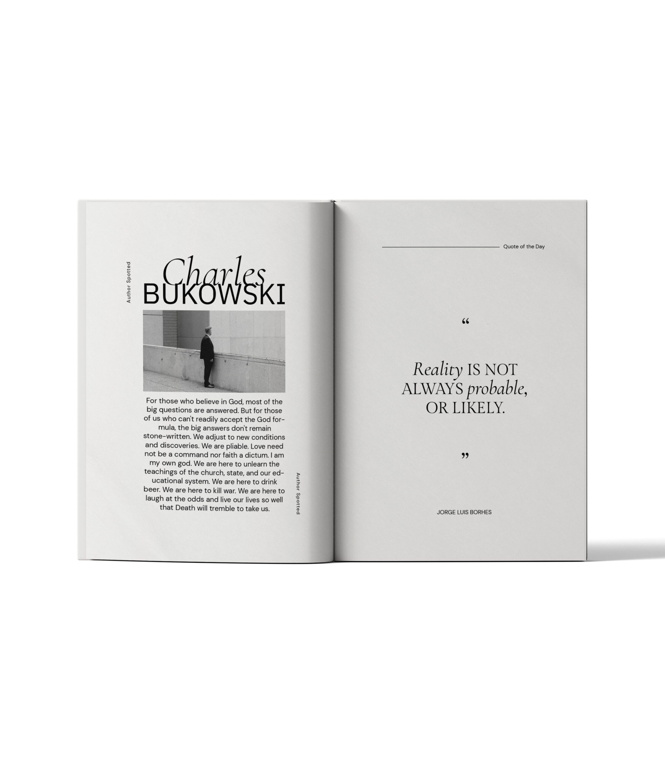 Standing Book Page Mockup in Front View FREE PSD