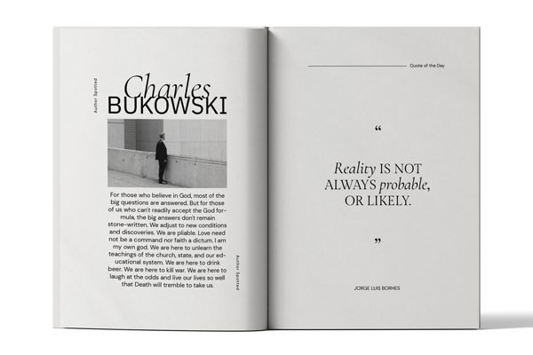 Standing Book Page Mockup in Front View