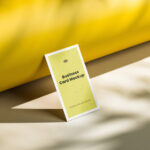 Standing Business Card Mockup in Perspective View