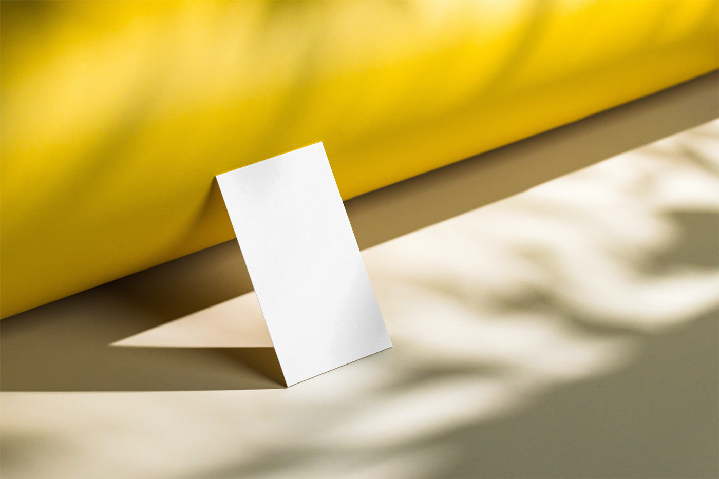 Standing Business Card Mockup in Perspective View FREE PSD
