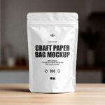 Standing Craft Paper Bag Mockup