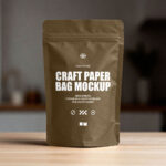 Standing Craft Paper Bag Mockup