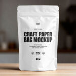 Standing Craft Paper Bag Mockup