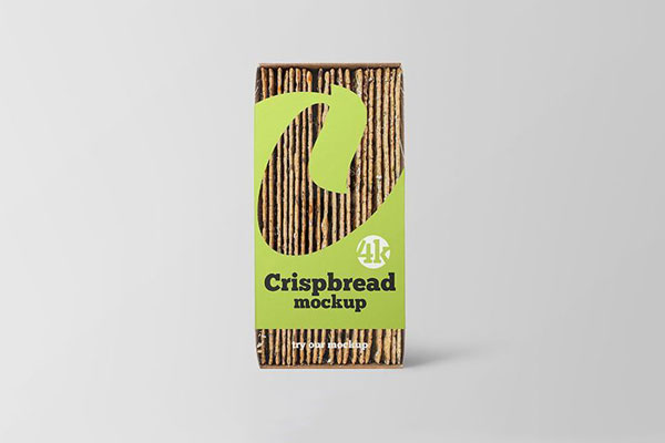 Standing Crispbread Packaging Mockup