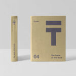 Standing Hardcover Book Mockup Featuring Front and Spine