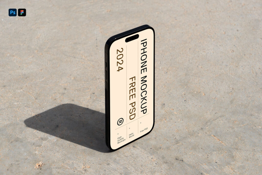 Standing iPhone Pro Mockup