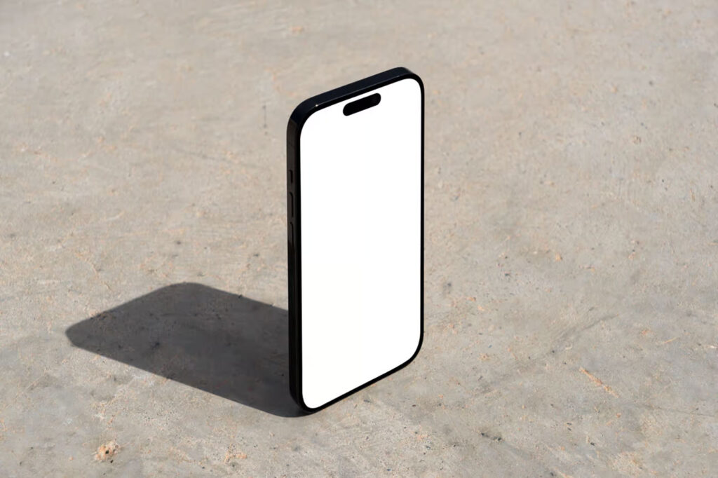 Standing iPhone Pro Mockup