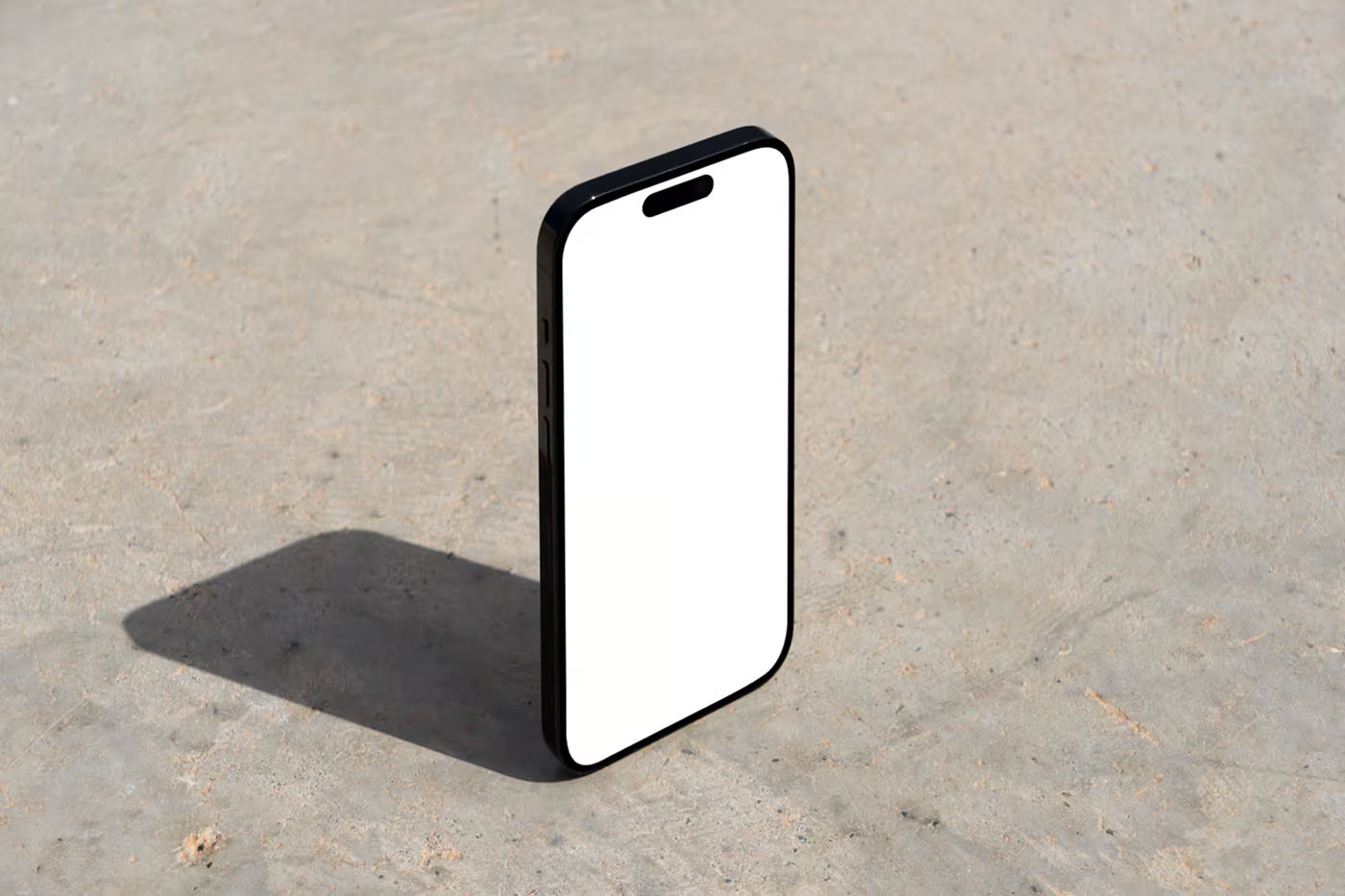 Free Standing iPhone Pro Mockup PSD Template