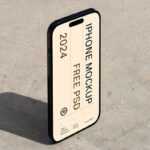 Standing iPhone Pro Mockup
