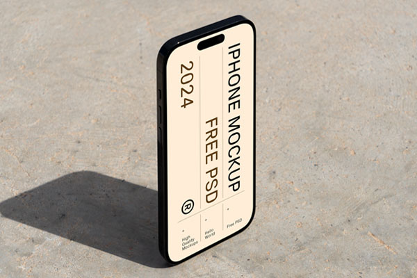 Standing iPhone Pro Mockup