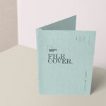Standing Paper File Folder Cover Mockup