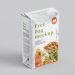 Standing Paper Food Bag Mockup