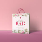 Standing Paper Shopping Bag Mockup