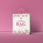 Standing Paper Shopping Bag Mockup