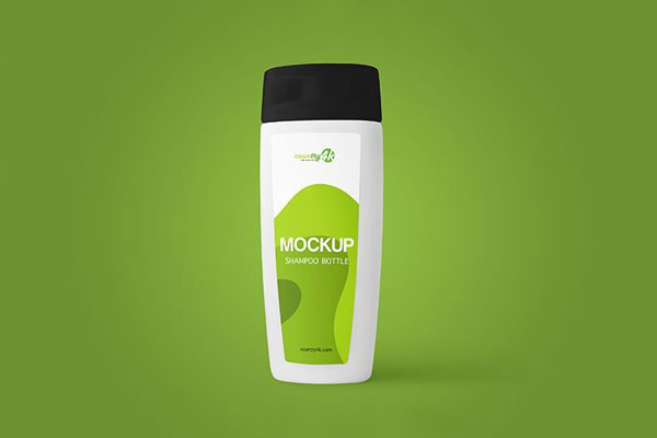 Standing Shampoo Bottle Mockup