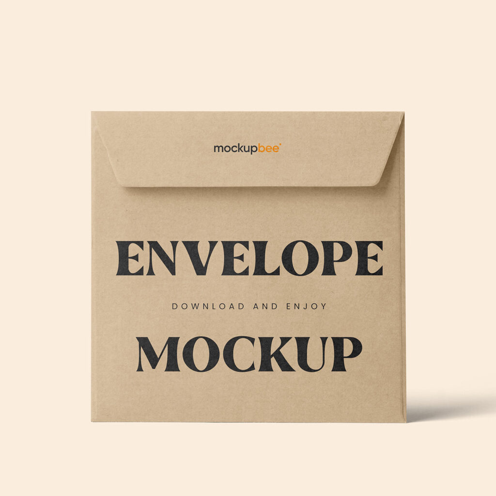 Standing Square Envelope Mockup