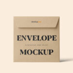 Standing Square Envelope Mockup