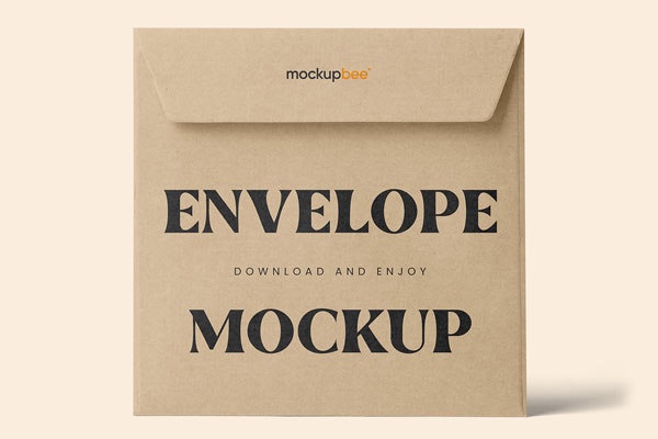 Standing Square Envelope Mockup