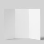 Standing Trifold Brochure Mockup