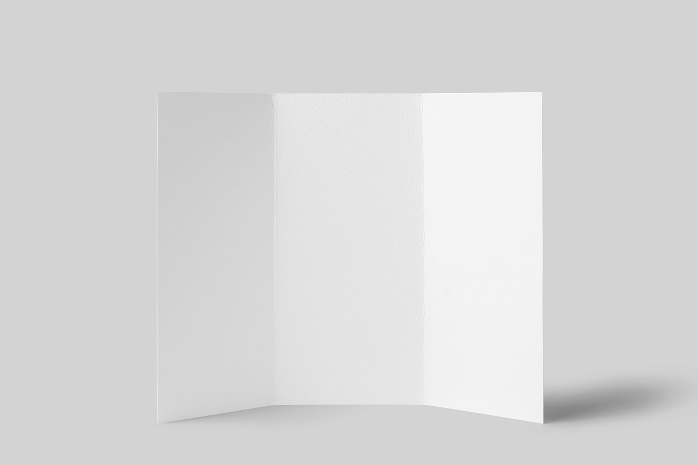 Free Standing Trifold Brochure Mockup PSD Template