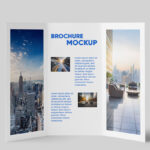 Standing Trifold Brochure Mockup
