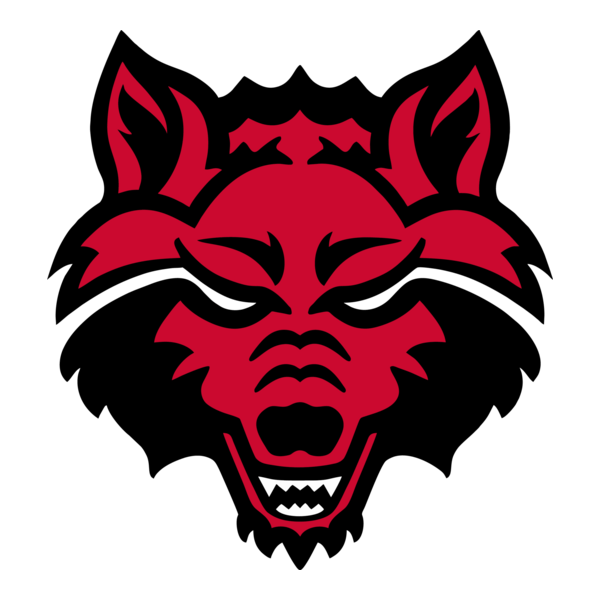 STATE Arkansas State University Red Wolf mascot