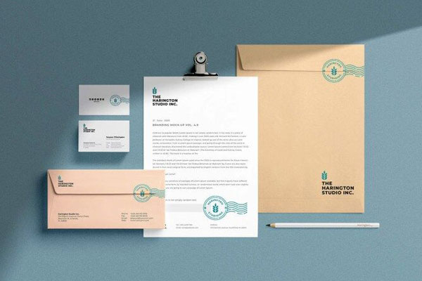 Stationery Branding Mockup Scene with Business Cards, Envelopes, and More