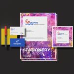 Stationery Mockup Featuring Cards, Paper and Pencil
