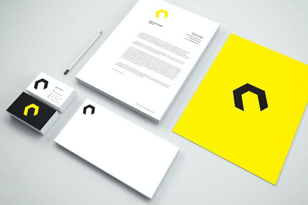 Stationery Mockup Featuring Cards, Papers and a Pencil