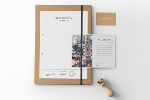 Stationery Mockup Featuring Letterhead, Business, and Postcard
