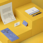 Stationery Mockup Featuring Letterhead, Business Cards, Envelope, and Notebook