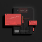 Stationery Mockup Featuring Notebook and Cards