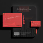 Stationery Mockup Featuring Notebook and Cards