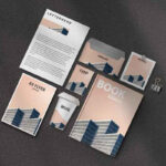 Stationery Mockup Including Cup and Binder Clip
