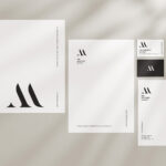 Stationery Mockup with Delicate Shadows in 6 Visions