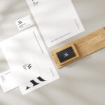 Stationery Mockup with Delicate Shadows in 6 Visions