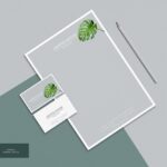 Stationery Mockups Laid on the Surface Top view