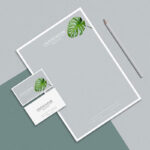 Stationery Mockups Laid on the Surface Top view