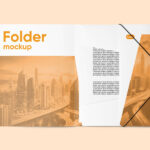 Stationery Open Folder Mockup