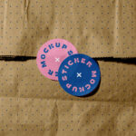 Stickers on Bag Mockup