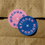 Stickers on Bag Mockup