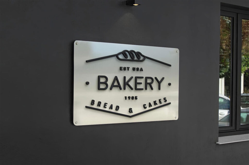 Storefront Plaque Sign Mockup