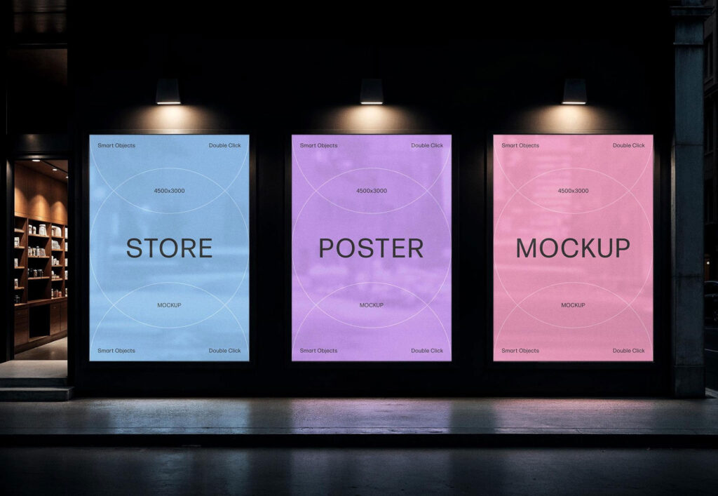 Storefront Posters Mockup
