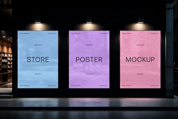 Storefront Posters Mockup