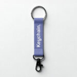 Strap Keychain Mockup with Carabiner