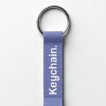 Strap Keychain Mockup with Carabiner